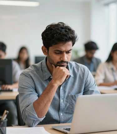 A calm, modern workspace with a microphone and notebook ready for a thoughtful podcast recording.
