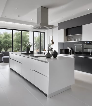A modern bathroom renovation showcasing elegant fixtures and tiles.