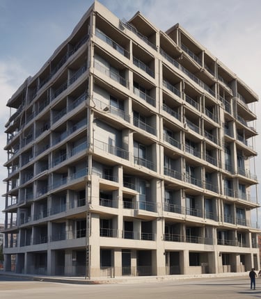 white and brown concrete house near trees at daytime