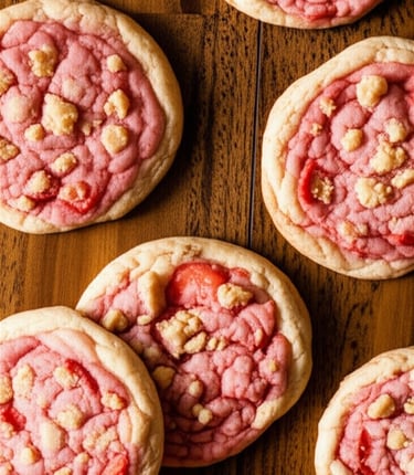 Strawberry crunch cookies