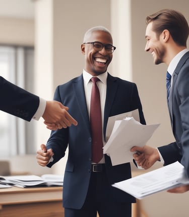 A professional lawyer working on a laptop with legal books and AI technology graphics around.
