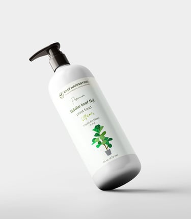 a pump bottle of liquid fertilizer for house plant like fiddle fig leaf