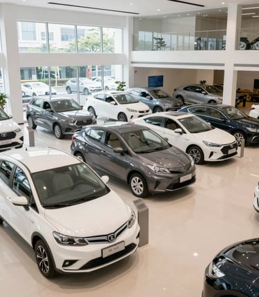 Professional business meeting discussing electric vehicle leasing options in a modern office.