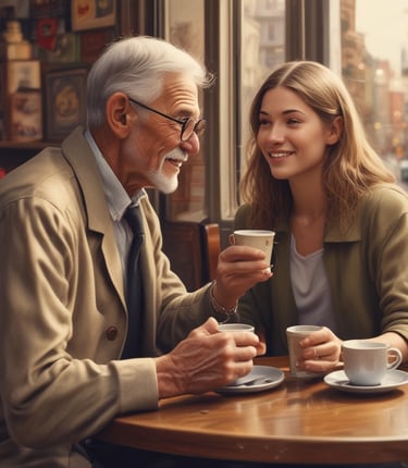 An image depicting a kind service provider assisting with home organization.