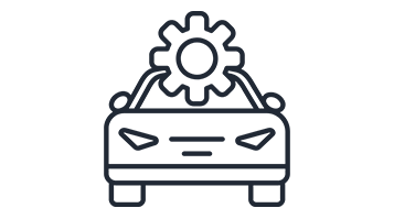 An icon with transparent background representing the concept Automotive industry