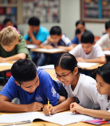 Kegiatan bimbingan belajar offline R-EDU Bimbel dan Mart