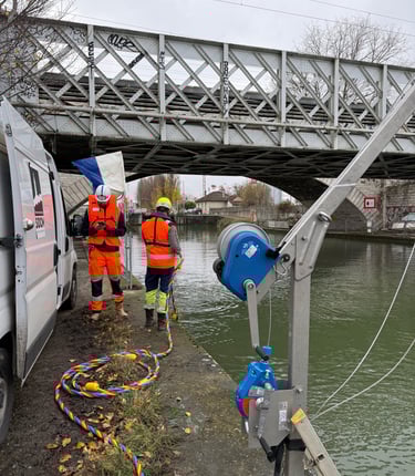 travaux subaquatiques fluviaux