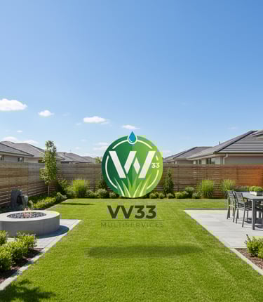 Jardin très bien entretenu 