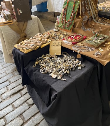 Jewelry Vintage and one of a kind the kind of thing you'll find at Brooklyn Flea