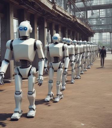 Two people are interacting with a laptop on a white standing desk. The laptop screen displays a webpage related to social wall solutions for hashtag campaigns. The setting appears to be a modern office with several chairs, tables, and a large plant in the background. One person is wearing a colorful floral top and the other is in a dark t-shirt.
