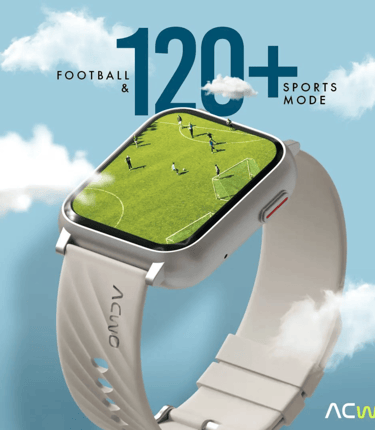 a smart watch with a soccer ball on the screen