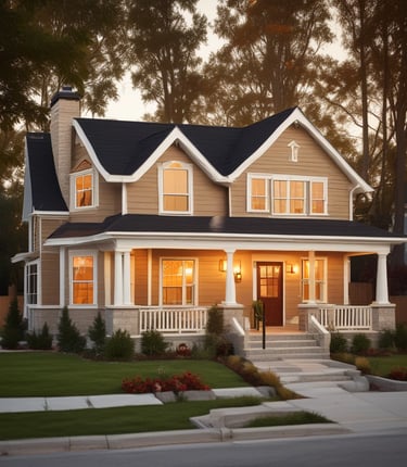 A professional realtor assisting a family in a home buying process.