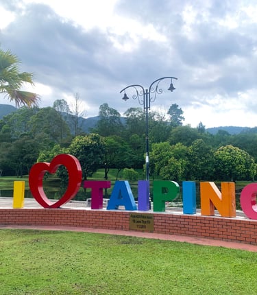 I Love Taiping sign at Taiping Lake Garden