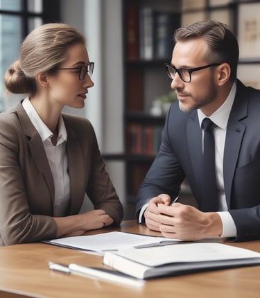 A diverse team of lawyers collaborating in a modern office.