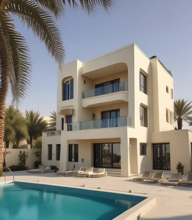 A friendly real estate agent handing keys to happy new homeowners in front of a charming house.