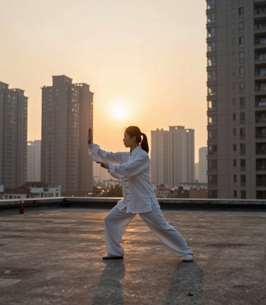 A diverse group of seniors and professionals engaging in a healthy outdoor workshop under warm sunlight.