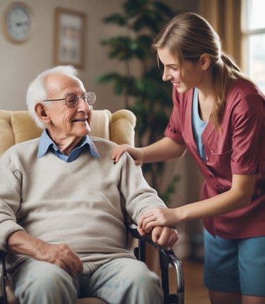 Instructor demonstrating CPR techniques to a small group in a bright, hands-on classroom setting.