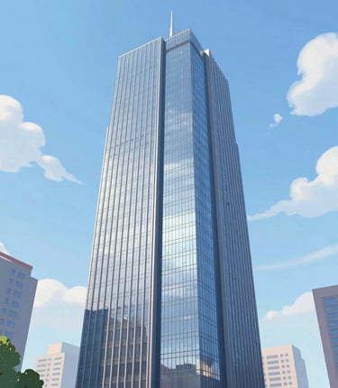 A sleek, minimalist industrial building facade under a vast southwestern sky.