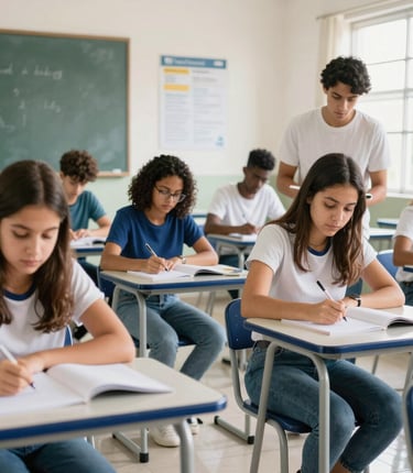 A vibrant group of school children participating in a colorful sports event outdoors.