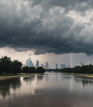 A skilled technician repairing a car's hail-dented hood inside a bright Dallas body shop.