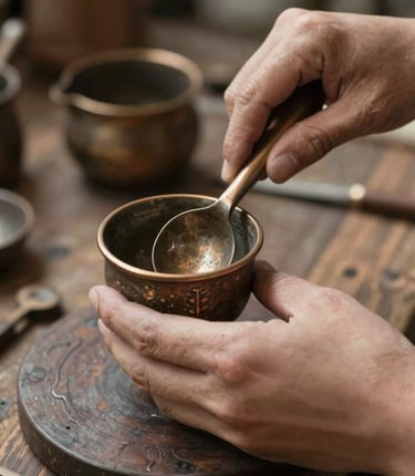 man making clay pot