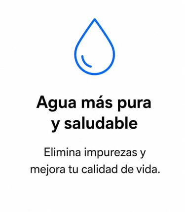 Agua filtrada para mejorar el consumo diario en el hogar