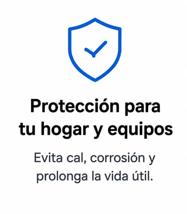 Tratamiento de agua para proteger electrodomésticos y tuberías