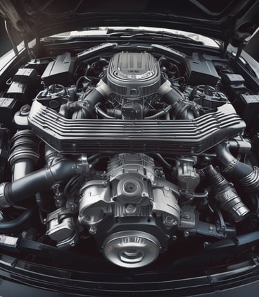 a large engine engine with a large engine