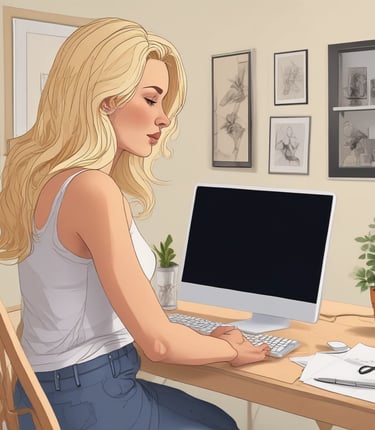 A friendly team collaborating on digital projects in a bright, modern office.