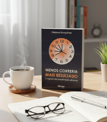 Capa do livro Menos Correria, Mais Resultado de Cleidson Gonçalves