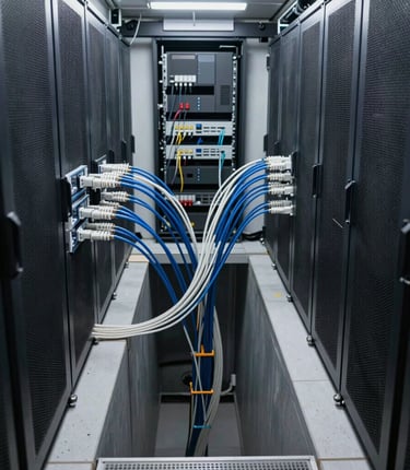 A vibrant illustration of interconnected cloud servers glowing softly against a twilight sky, symbolizing smooth data flow.