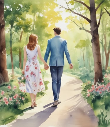 A cozy scene with a couple doing a mindfulness exercise together at home.