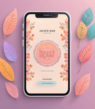 A vibrant smartphone screen displaying the picpixl app interface with colorful photo thumbnails.