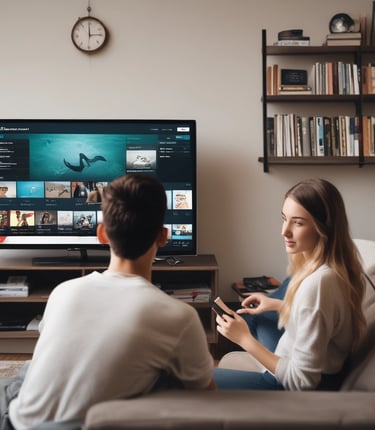 A modern office setting showcasing a team working on VPN technology.