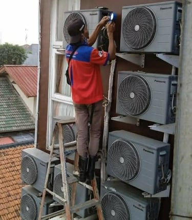 Layanan service AC Lestari Teknik berlokasi di Cibinong, Bogor
