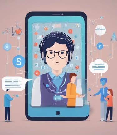 A friendly team collaborating over AI automation solutions in a modern office.