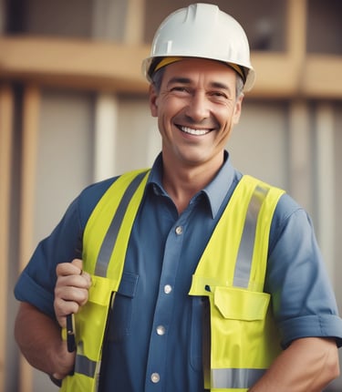 A skilled craftsman carefully installing a new energy-efficient window on a sunny residential home.