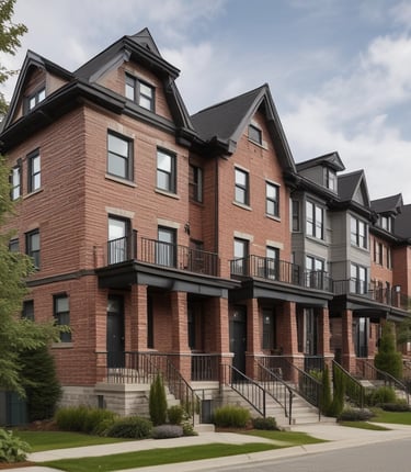 A friendly property manager discussing lease details with a smiling tenant in a cozy living room.