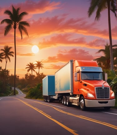 Photo of a modern office with maps and transportation vehicles in the background, representing Lugar Invest LLC's dual focus.