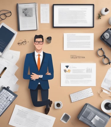 A friendly team member assisting a client with visa paperwork in a bright office.