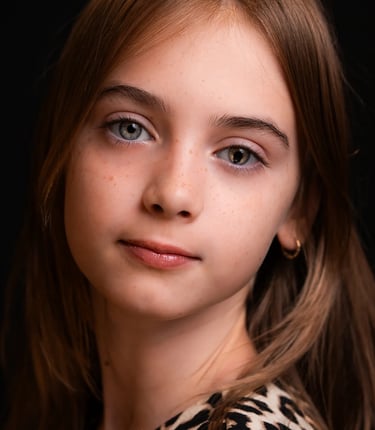 portret meisje met uniek oog