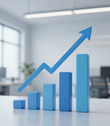 A professional team of call center agents wearing headsets, engaged in customer support at modern office desks.