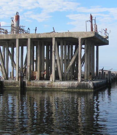 Abandoned production platform, Louisiana