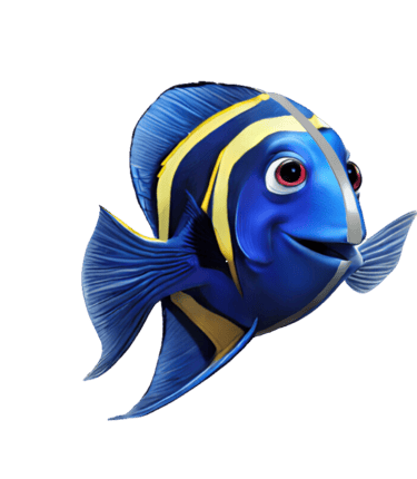 Full tang productions mascot: a blue tang