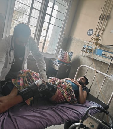 Physiotherapist helping patient in Patna
