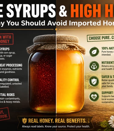fake syrups and high heat why you should avoid imported honey poster
