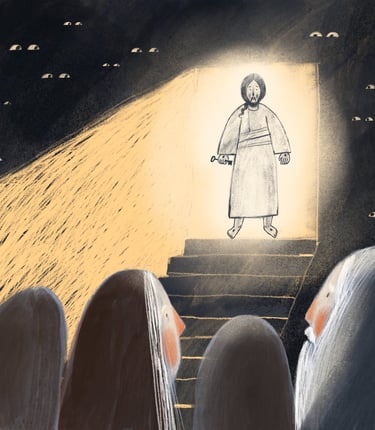 The descent of Christ into Sheol to free the righteous.