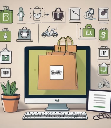 An inspiring workspace showcasing digital business tools and resources.