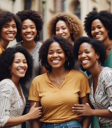 A serene image depicting a community gathering focused on healing and sustainability.