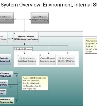 IXL System including SIL4 Gateway A - SysML Block Definition Diagram